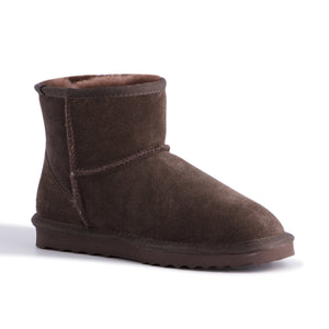 AUS WOOLI UGG SHORT SHEEPSKIN ANKLE BOOT - Chocolate