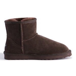 AUS WOOLI UGG SHORT SHEEPSKIN ANKLE BOOT - Chocolate