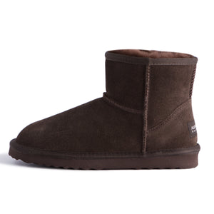 AUS WOOLI UGG SHORT SHEEPSKIN ANKLE BOOT - Chocolate