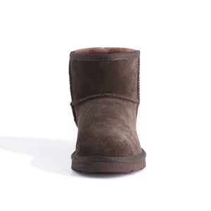 AUS WOOLI UGG SHORT SHEEPSKIN ANKLE BOOT - Chocolate