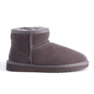 AUS WOOLI UGG SHORT SHEEPSKIN ANKLE BOOT - Grey