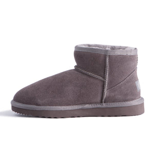 AUS WOOLI UGG SHORT SHEEPSKIN ANKLE BOOT - Grey