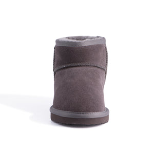 AUS WOOLI UGG SHORT SHEEPSKIN ANKLE BOOT - Grey