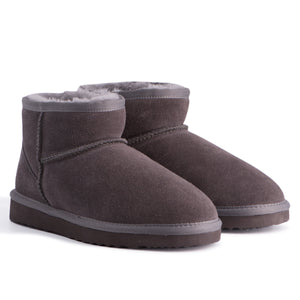 AUS WOOLI UGG SHORT SHEEPSKIN ANKLE BOOT - Grey