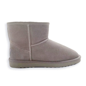 AUS WOOLI UGG SHORT SHEEPSKIN ANKLE BOOT - LIGHTGREY