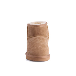 AUS WOOLI UGG SHORT SHEEPSKIN ANKLE BOOT - Chestnut/Tan