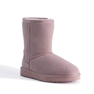 AUS WOOLI UGG MID CALF ZIP-UP SHEEPSKIN BOOT - Pale Pink