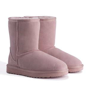 AUS WOOLI UGG MID CALF ZIP-UP SHEEPSKIN BOOT - Pale Pink