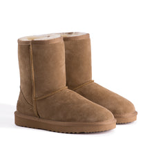 Load image into Gallery viewer, AUS WOOLI UGG MID CALF ZIP-UP SHEEPSKIN BOOT - Chestnut/Tan
