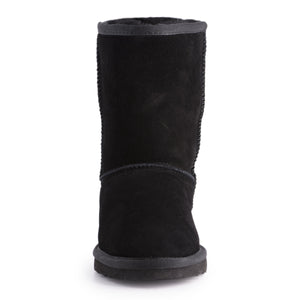 AUS WOOLI UGG MID CALF SHEEPSKIN BOOT - Black