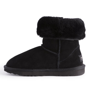 AUS WOOLI UGG MID CALF SHEEPSKIN BOOT - Black