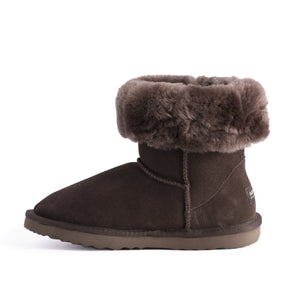 AUS WOOLI UGG MID CALF SHEEPSKIN BOOT - Chocolate