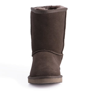 AUS WOOLI UGG MID CALF SHEEPSKIN BOOT - Chocolate