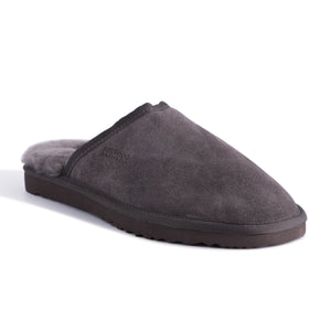 AUS WOOLI UGG UNISEX SHEEPSKIN WOOL Slippers - Dark Grey