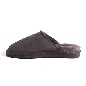 AUS WOOLI UGG UNISEX SHEEPSKIN WOOL Slippers - Dark Grey