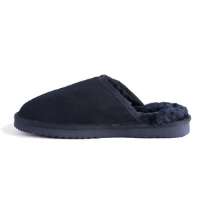 AUS WOOLI UGG UNISEX SHEEPSKIN WOOL Slippers - Navy