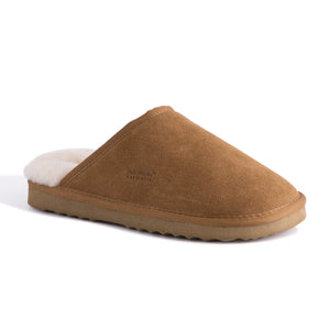 AUS WOOLI UGG UNISEX SHEEPSKIN WOOL Slippers - Chestnut/Tan