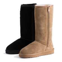 Load image into Gallery viewer, AUS WOOLI UGG TALL ZIP-UP SHEEPSKIN BOOT - Black
