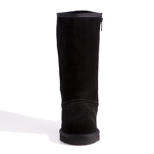 Load image into Gallery viewer, AUS WOOLI UGG TALL ZIP-UP SHEEPSKIN BOOT - Black
