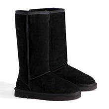 Load image into Gallery viewer, AUS WOOLI UGG TALL ZIP-UP SHEEPSKIN BOOT - Black
