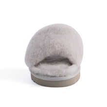 Load image into Gallery viewer, AUS WOOLI UGG WOMEN SHEEPSKIN FLUFF SLIDE - Light Grey
