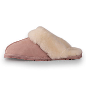 AUS WOOLI UGG UNISEX SHEEPSKIN WOOL SHELLEY Slippers - Pale Pink