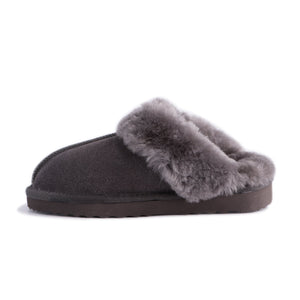 AUS WOOLI UGG UNISEX SHEEPSKIN WOOL SYDNEY Slippers - Dark Grey