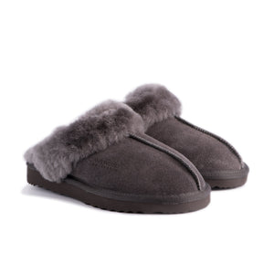 AUS WOOLI UGG UNISEX SHEEPSKIN WOOL SYDNEY Slippers - Dark Grey