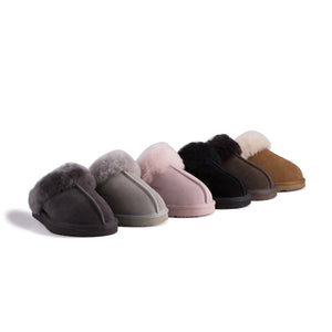 AUS WOOLI UGG UNISEX SHEEPSKIN WOOL SYDNEY Slippers - Dark Grey