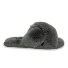 Load image into Gallery viewer, AUS WOOLI AUSTRALIA WOMEN SHEEPSKIN WOOL BRIGHTON SLIPPERS- GREY
