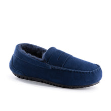 Load image into Gallery viewer, AUS WOOLI AUSTRALIA WOMENS BYRONBAY COSY MOCCASIN - NAVY
