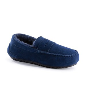 AUS WOOLI AUSTRALIA WOMENS BYRONBAY COSY MOCCASIN - NAVY