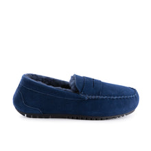 Load image into Gallery viewer, AUS WOOLI AUSTRALIA WOMENS BYRONBAY COSY MOCCASIN - NAVY
