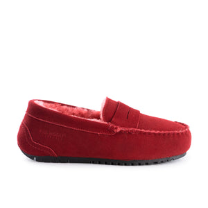 AUS WOOLI AUSTRALIA WOMENS BYRONBAY COSY MOCCASIN - RED