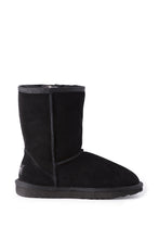 Load image into Gallery viewer, AUS WOOLI UGG MID CALF ZIP-UP SHEEPSKIN BOOT - Black
