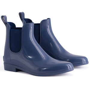 AUS WOOLI WOMENS RAINBOOTS WITH FREE SHEEPSKIN INSOLE - Navy