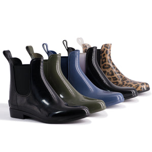 AUS WOOLI WOMENS RAINBOOTS WITH FREE SHEEPSKIN INSOLE - Navy