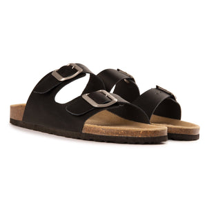 AUS WOOLI AUSTRALIA UNISEX MELBOURNE SANDALS - BLACK