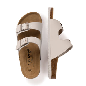 AUS WOOLI AUSTRALIA UNISEX MELBOURNE SANDALS - WHITE