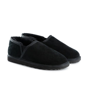 AUS WOOLI AUSTRALIA UNISEX NEWCASTLE EASY SLIP-ON - BLACK