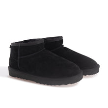 Load image into Gallery viewer, AUS WOOLI AUSTRALIA SHEEPSKIN CLASSIC ULTRA MINI BOOT - BLACK
