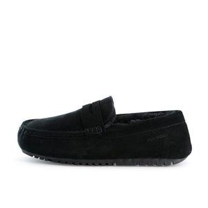 AUS WOOLI AUSTRALIA MENS TERRIGAL COSY MOCCASIN - BLACK