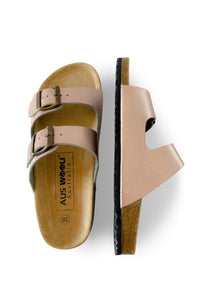 AUS WOOLI AUSTRALIA UNISEX MELBOURNE SANDALS - GOLD